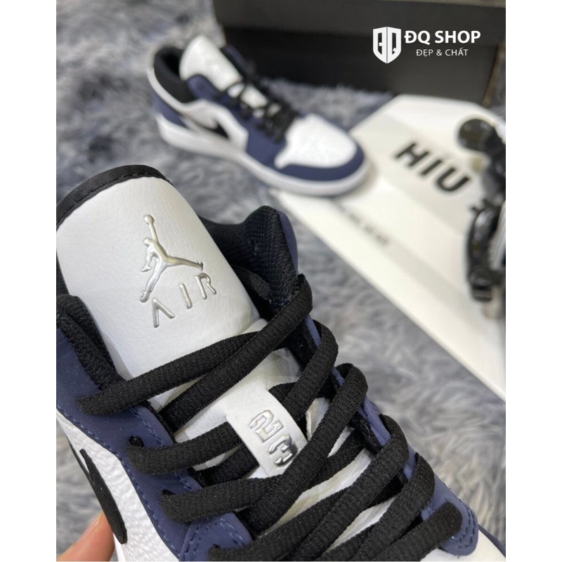 Giày JoDan Cổ Thấp 1 Low MidNight NaVy, Giày Sneaker JorDan 1 Màu Than Cổ thấp Nam Nữ FULL BILL + BOX