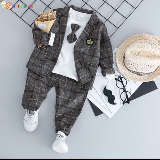Sét vest bộ trẻ em áo vest + quần +áo thun