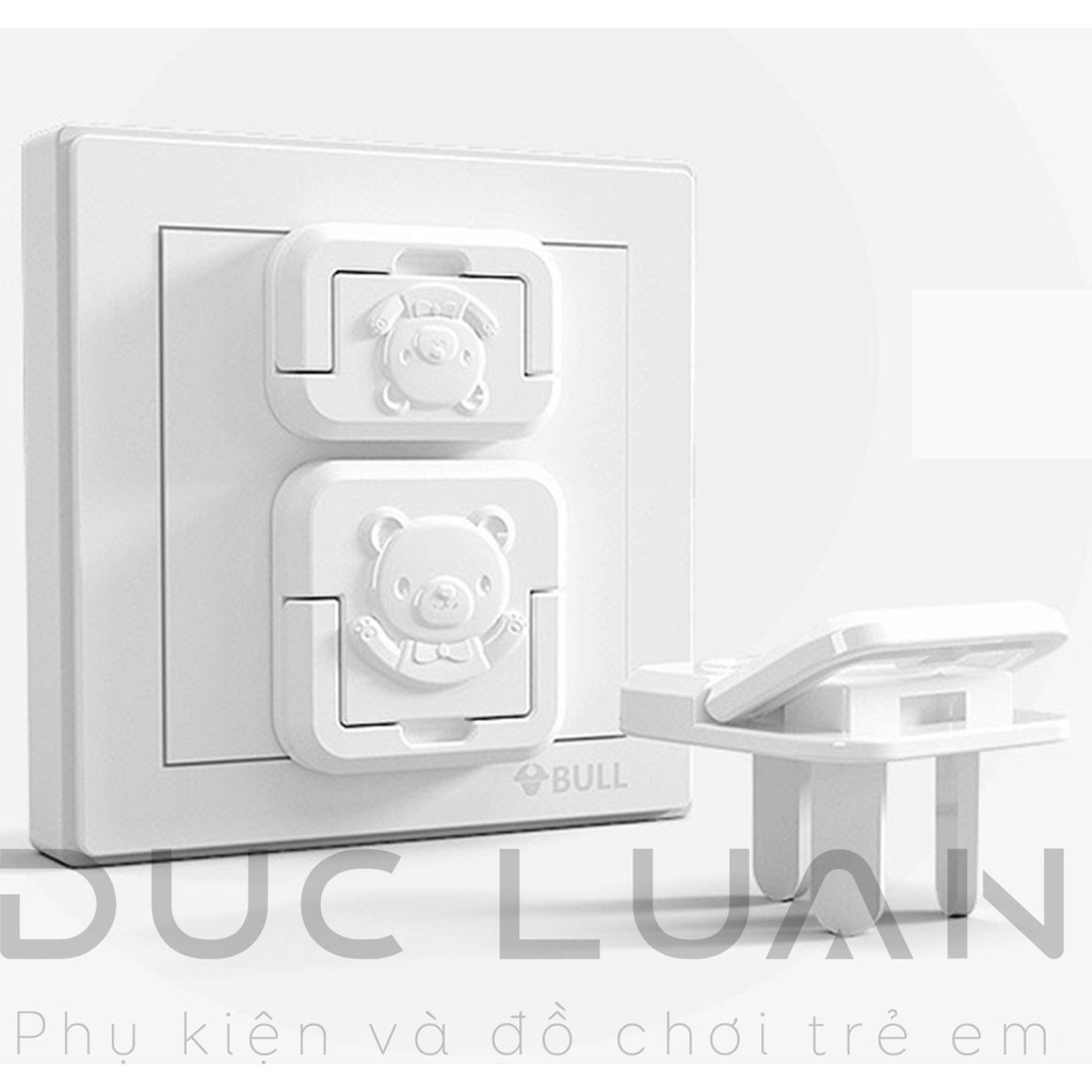 Bịt ổ điện chống giật cho bé - Nhự abs an toàn - Chống cháy - Quai đeo thông minh, ổ 2 chân và 3 chân
