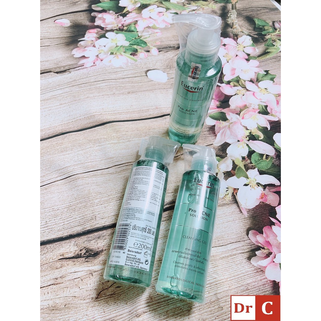 ⚜️CHÍNH HÃNG⚜️ Sữa Rửa Mặt Eucerin Cho Da Dầu Mụn ⚜️ Eucerin Pro ACNE Solution Cleansing Gel 200ml 400ml