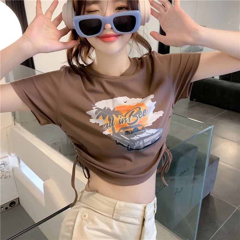 Áo Thun In Họa Tiết Dễ Thương Thời Trang Mùa Hè Cho Nữ