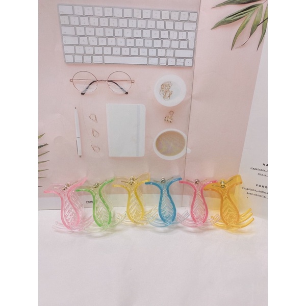 set 6 kẹp càng cua màu trong