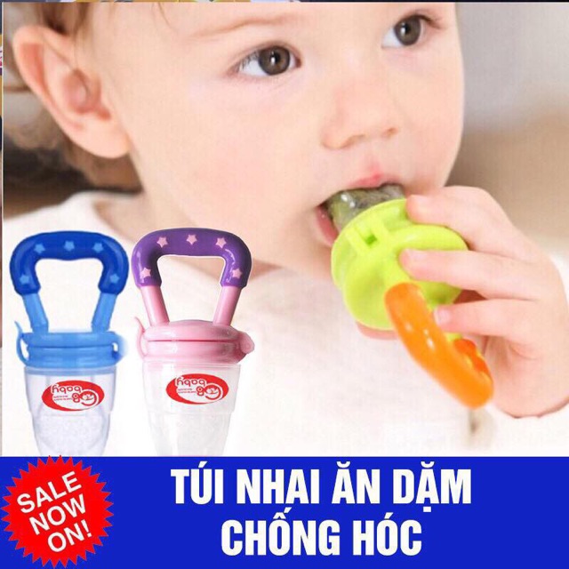 Túi nhai/núm nhai ăn dặm chống hóc full hộp