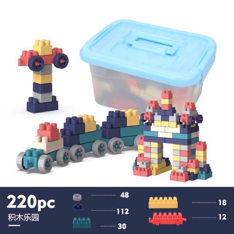 ĐỒ CHƠI THÔNG MINH FREESHIPBộ Lego 220 Chi Tiết Cho Bé