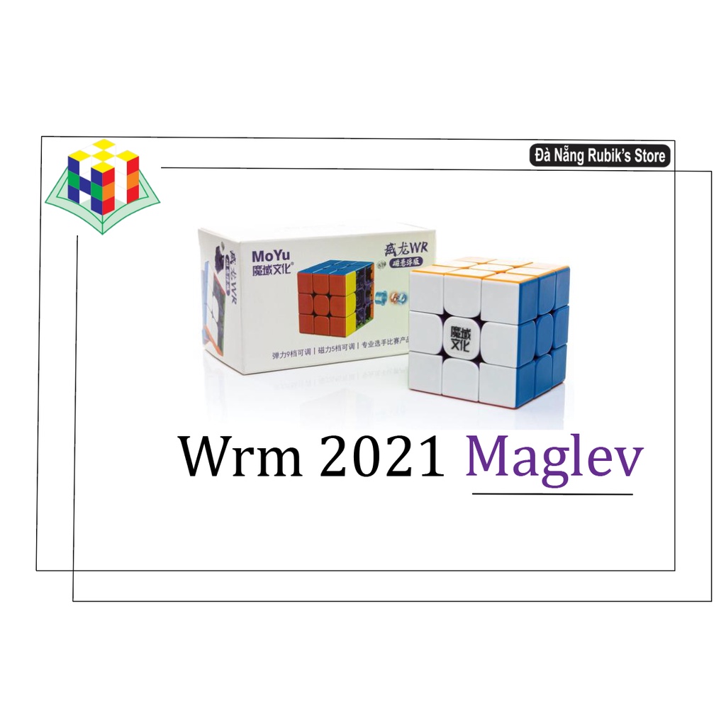 Rubik Moyu Wrm 2021 Maglev verision nhựa tím - tặng kèm đế kê