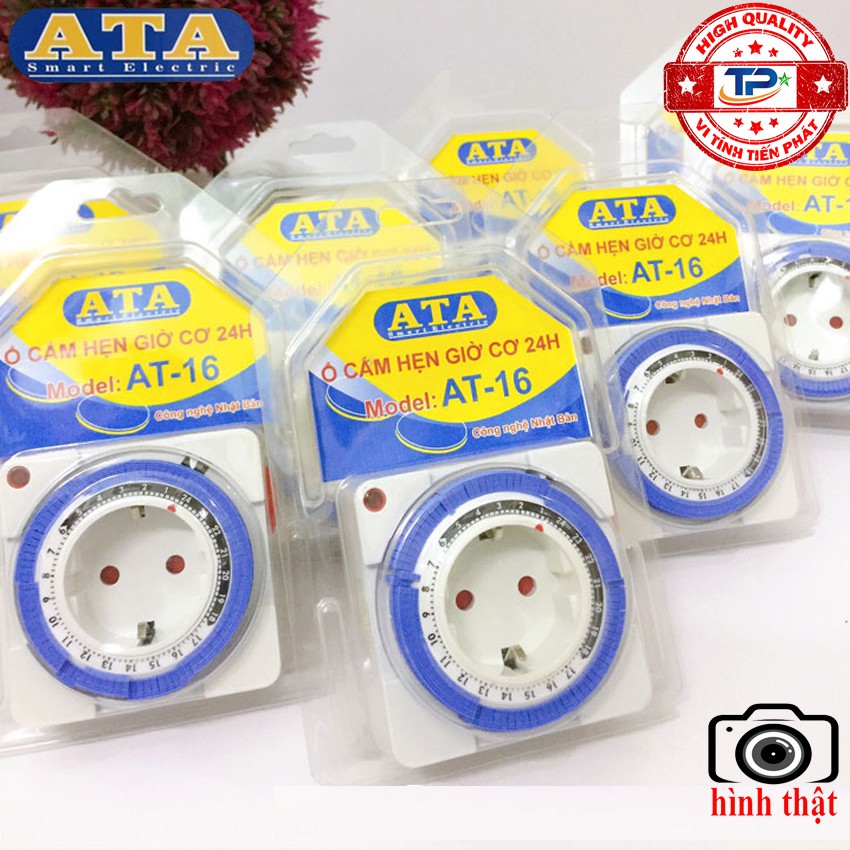 Timer ổ cắm hẹn giờ cơ 24h tắt mở điện ATA AT-16 rất hữu ích và thông minh