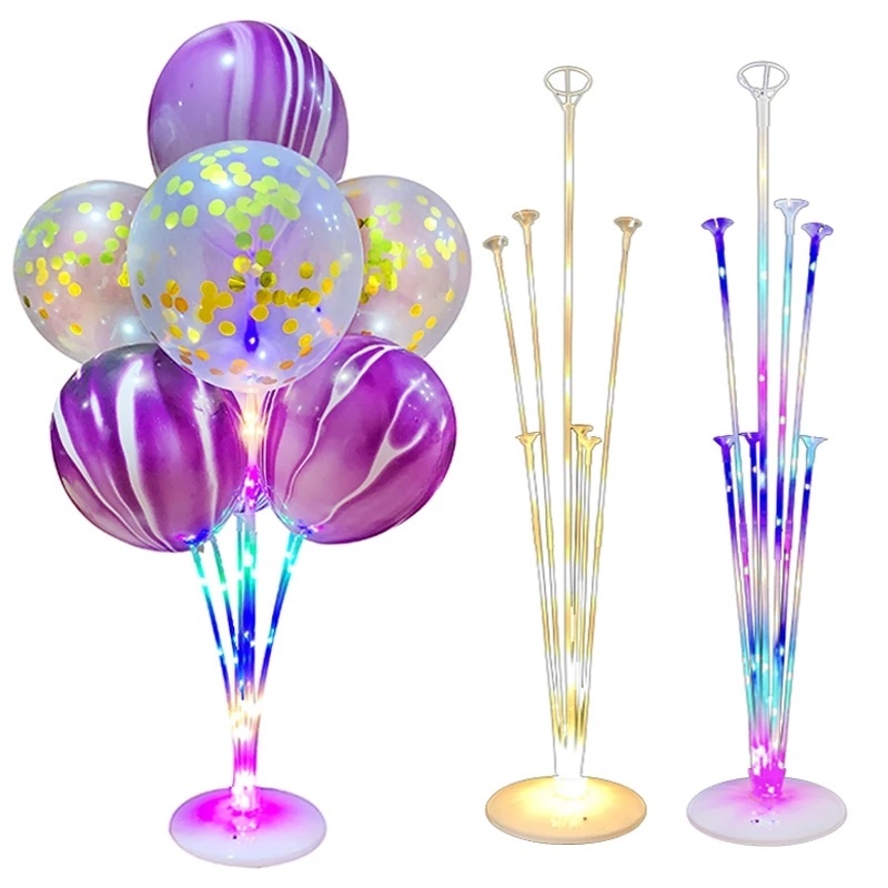 Giá Đỡ Bong Bóng Bằng Nhựa Có Đèn LED Độc Đáo Trang Trí Tiệc Sinh Nhật / Tiệc Cưới