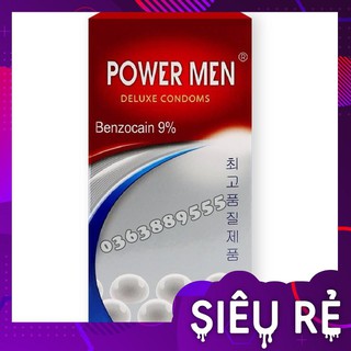 Bao cao su Powermen Ngọc Trai Hộp 12 chiếc, giao hàng nhanh, kín đáo