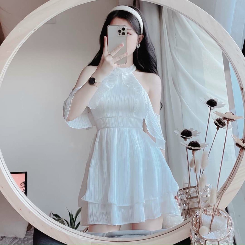 Đầm dự tiệc dáng xòe cổ tròn rớt vai điệu đà - Guna Dress | BigBuy360 - bigbuy360.vn