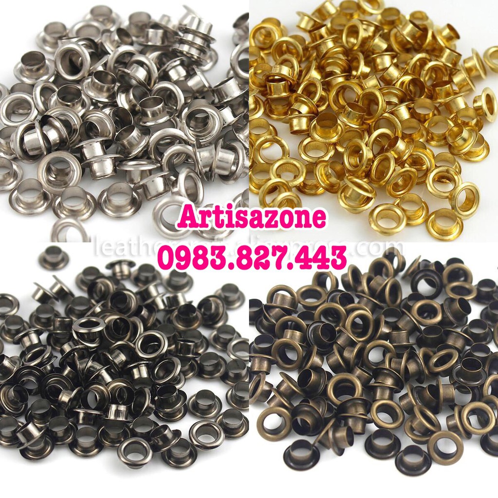 Khoen mắt cáo size 6mm (Đinh tán lỗ) - (20 chiếc)- Túi 20 chiếc