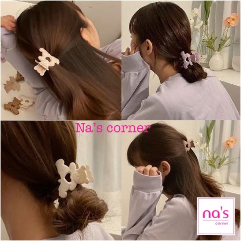 Gấp tóc gắp gấu nhựa nhiều màu