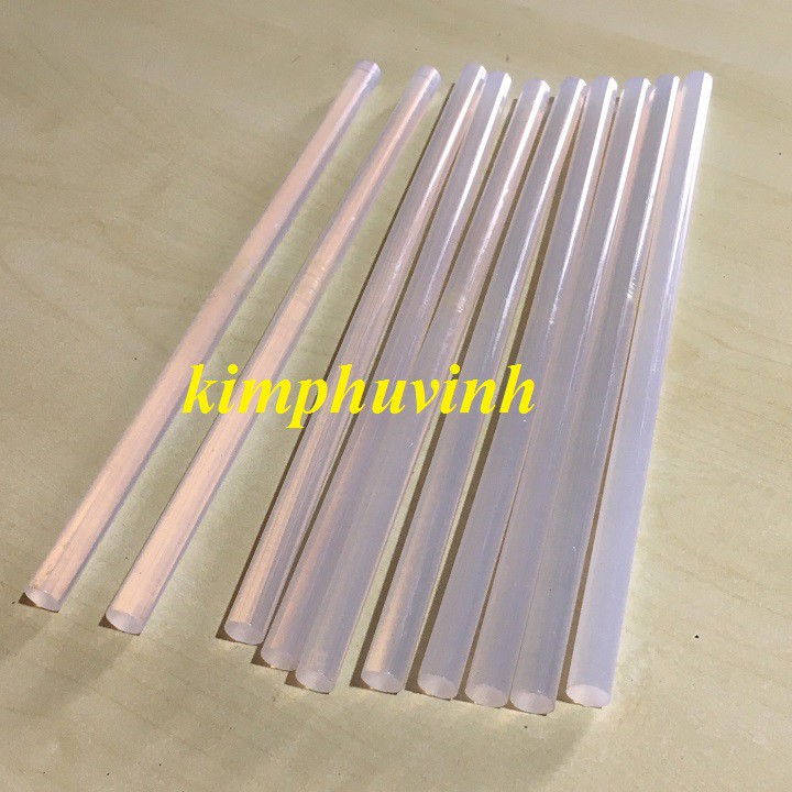 05 cây 1.1x24cm - Keo nến to 11mm - Keo Nhựa silicon to 11mm