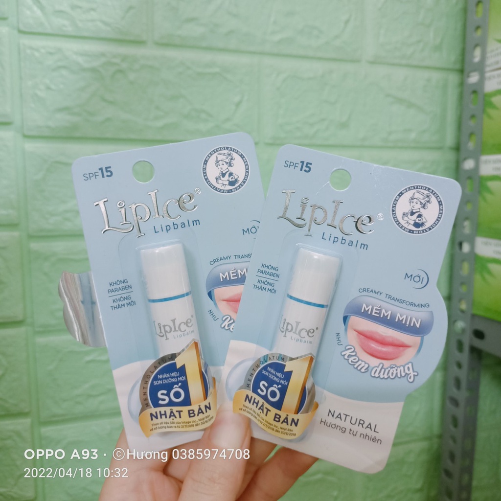 Son dưỡng môi Lipice Lipbalm hương tự nhiên không màu