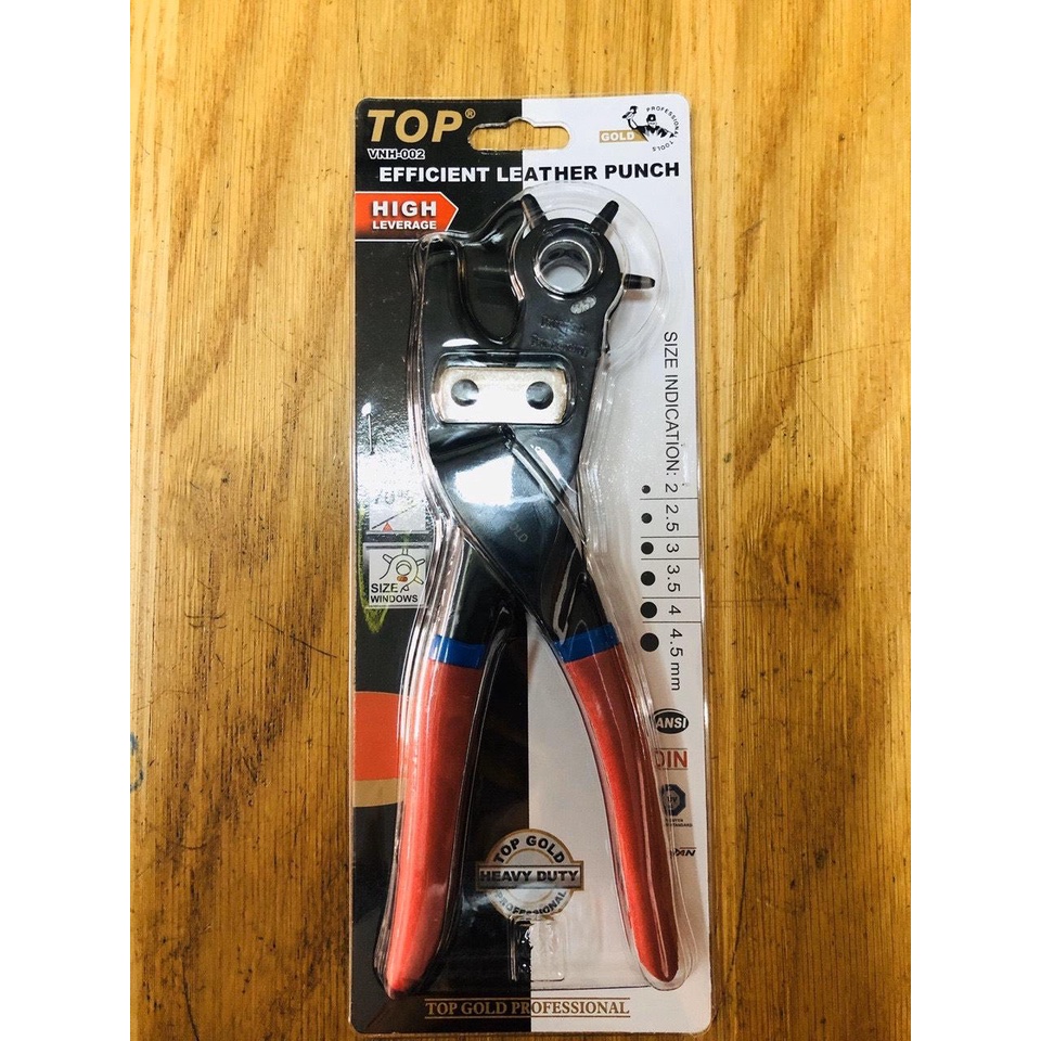 Kìm Bấm Lỗ Dây Nịt Punch.Kìm Bấm Lỗ Thắt Lưng,Dây Da Đa Năng,Siêu Tiện Lợi,Chuyên Dụng Với 6 Kích Cỡ Lỗ 2mm; 2,5mm; 3mm;