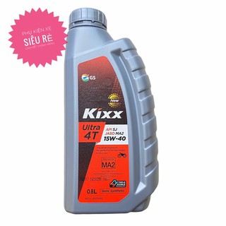 Nhớt Kixx Ultra 4T 15w40 bán tổng hợp API SJ