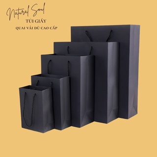 Túi Giấy Đen - Quai Dây Vải Chắc Chắc - Natural Soul Shop