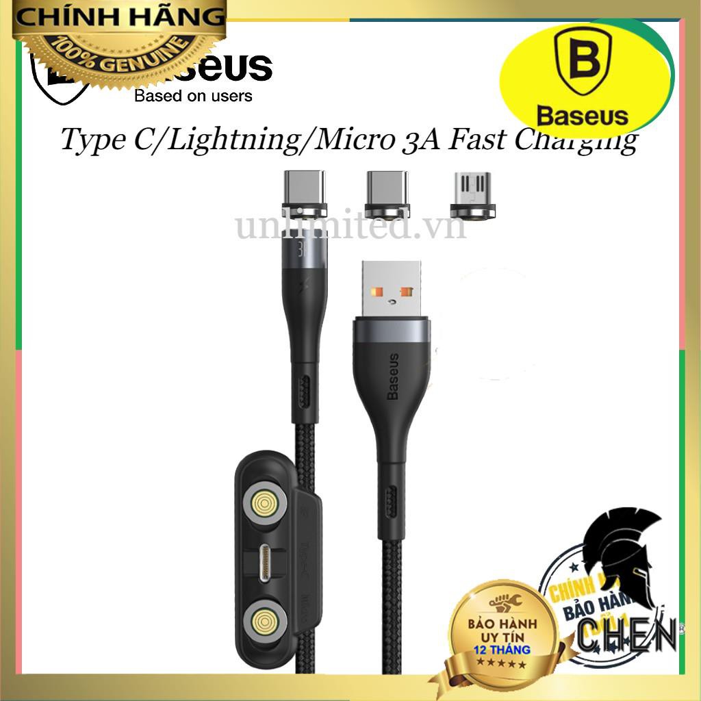 Cáp từ tính đa năng Baseus - Hỗ trợ sạc nhanh 3A - Thiết kế thông minh không sợ mất jack nam châm - Chính hãng