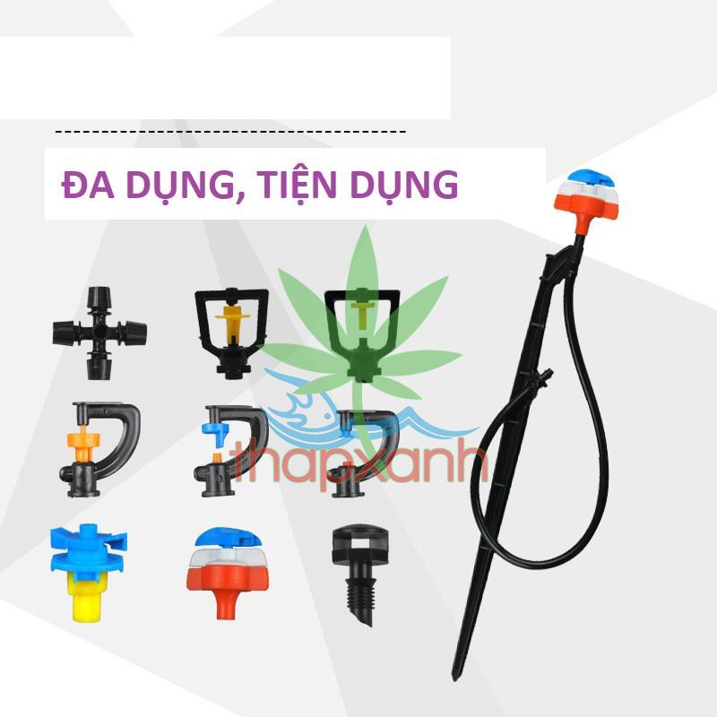 Bộ 10 que cắm tưới xoay 360 độ (50cm) đầy đủ