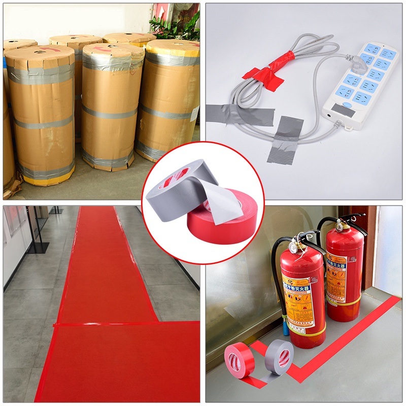 Cuộn Băng Dính 10M Bằng Vải Siêu Dính Dùng Trang Trí Thảm Màu Đỏ DIY