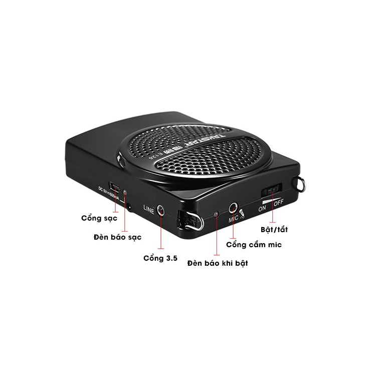 Máy trợ giảng Takstar E126 cao cấp, Công suất 8W,cho giáo viên,hướng dẫn viên, bán hàng...CHÍNH HÃNG-BẢO HÀNH 1 NĂM