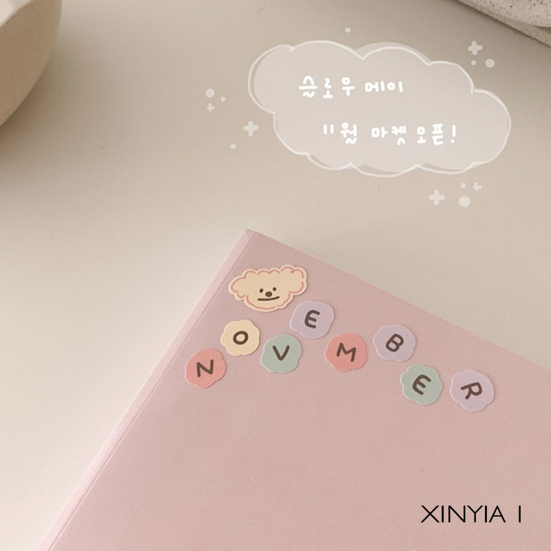 Sticker Dán Ảnh Mini - Xy1 Hình Chữ Cái Tiếng Anh Nhiều Màu Sắc