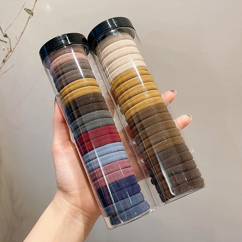 Set 20 Dây Thun Cột Tóc Co Giãn Phong Cách Hàn Quốc