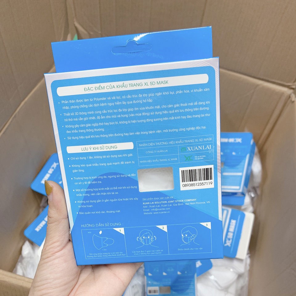 Khẩu trang 5D Mask Xuân Lai ( Hộp 10 chiếc) | BigBuy360 - bigbuy360.vn