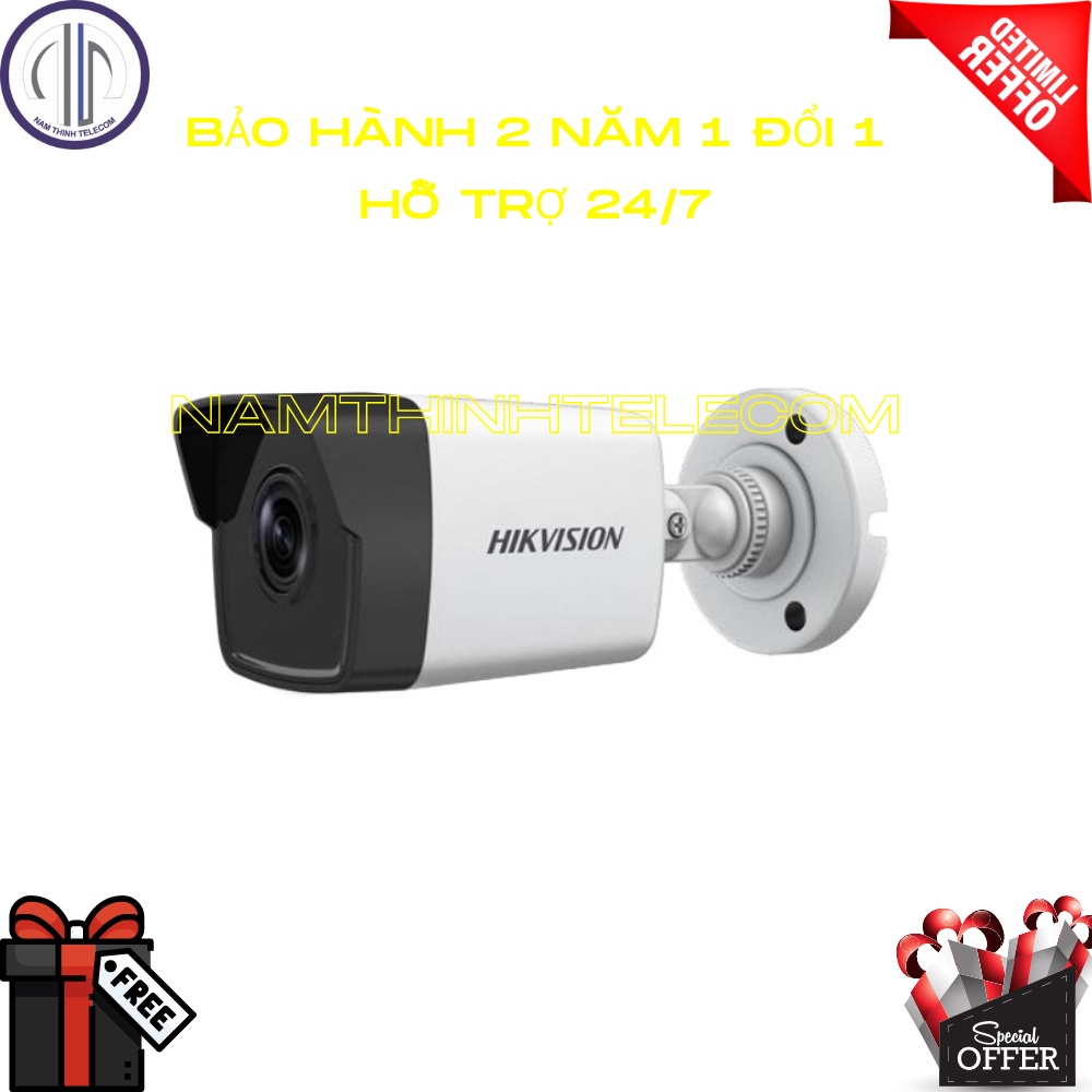 Camera có dây HIKVISION có mic thu âm trong nhà ngoài trời chính hãng