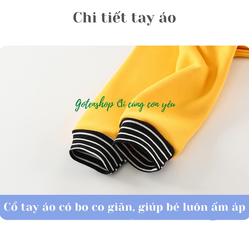 Áo nỉ cổ lọ cho bé, áo nỉ lót lông trẻ em hàng quảng châu cao cấp dày dặn, không xù khi mặc nhiều AN11