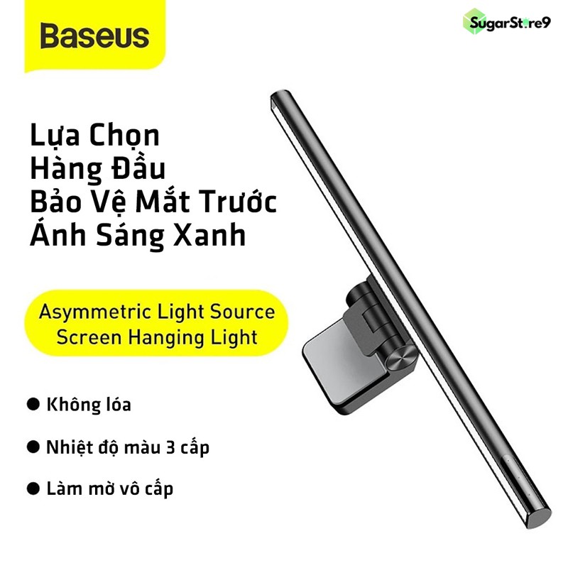 Đèn LED Máy Tính - Đèn Gắn Màn Hình Bảo Vệ Mắt Baseus i-Work Series (3 Chế Độ Sáng,Chống Ánh Sáng Xanh,Lắp Dễ Dàng)