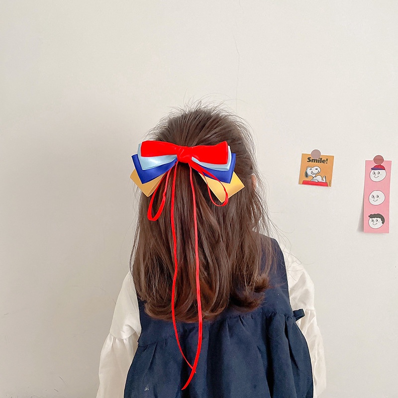 Kẹp Tóc Hình Nơ Họa Tiết Công Chúa Bạch Tuyết Dễ Thương Cho Bé Gái