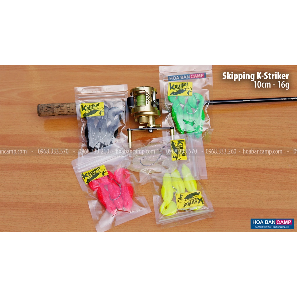 Mồi Mềm Skipping K-Striker Kèm Lưỡi - Vỉ 3 Con