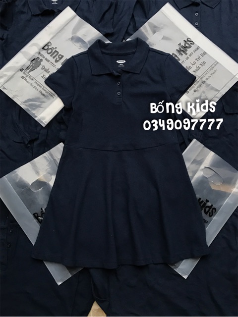 Váy Polo Bé Gái Xanh Than