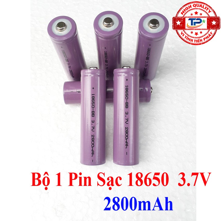 Pin sạc 18650 3.7V 2800mAh dùng cho đèn sạc, quạt sạc, đèn pin, đồ chơi điện tử, loa, sạc dự phòng .....