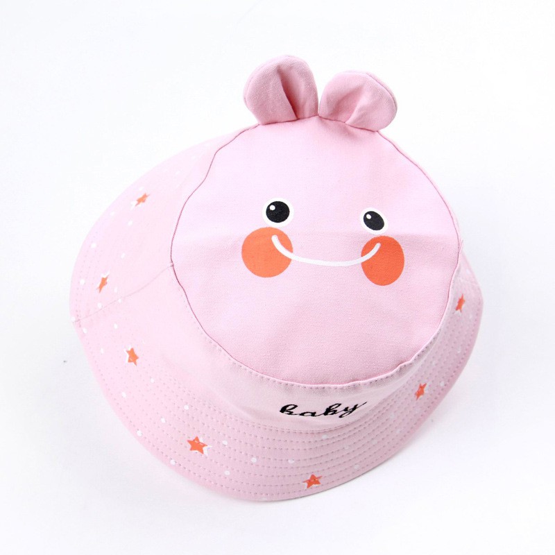 Mũ cho bé gái vành bucket 1989KIDS phù hợp trẻ em từ 1 đến 3 tuổi vòm 48-50cm,cotton mùa hè thấm hút mồ hôi tốt,đáng yêu