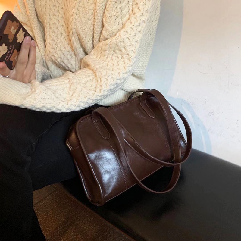 Túi Xách Da Bóng Phong Cách Retro Thời Trang Cho Nữ