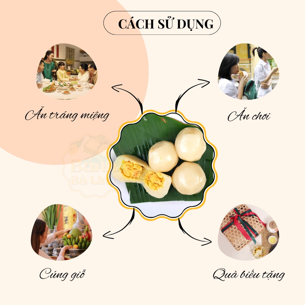 Bánh Ít Chay Lạt Đặc Sản Đà Nẵng, 20 Cái, Hương Vị 100 Năm - Bánh Bà Linh