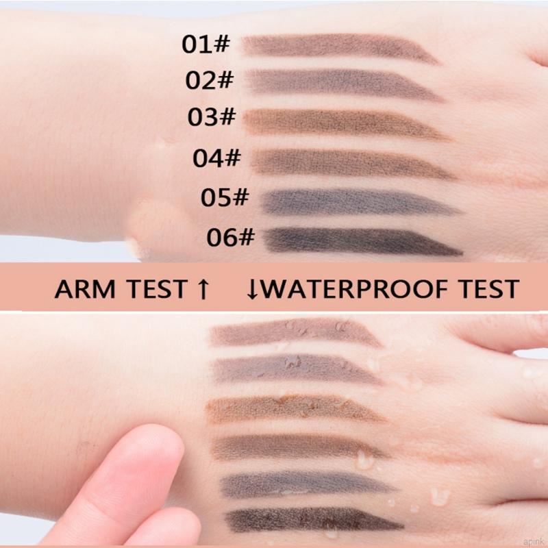 Chì Kẻ Lông Mày Hai Đầu Không Thấm Nước Chống Nhòe Dễ Lên Màu Kèm Cọ