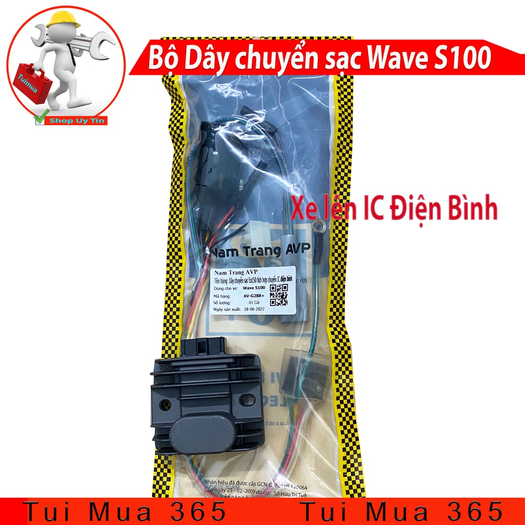 Combo Bộ dây chuyển sạc Exciter150 lắp Wave S100 tích hơp chuyển IC Neo điện bình