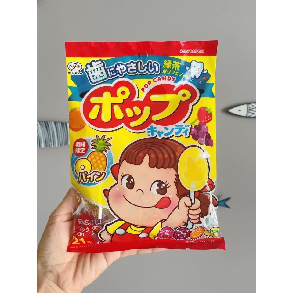 Kẹo Chống Sâu Răng ⚡ GIÁ SỐC ⚡ Kẹo mút trái cây không gây sâu răng Fujiya Nhật dành cho bé