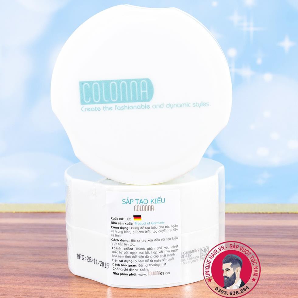 [HÀNG CHUẨN- STORE HÀ NỘI] Sáp vuốt tóc giữ nếp Colonna Hair Mud 80g + Tặng Lược Chaoba tạo kiểu cao cấp.