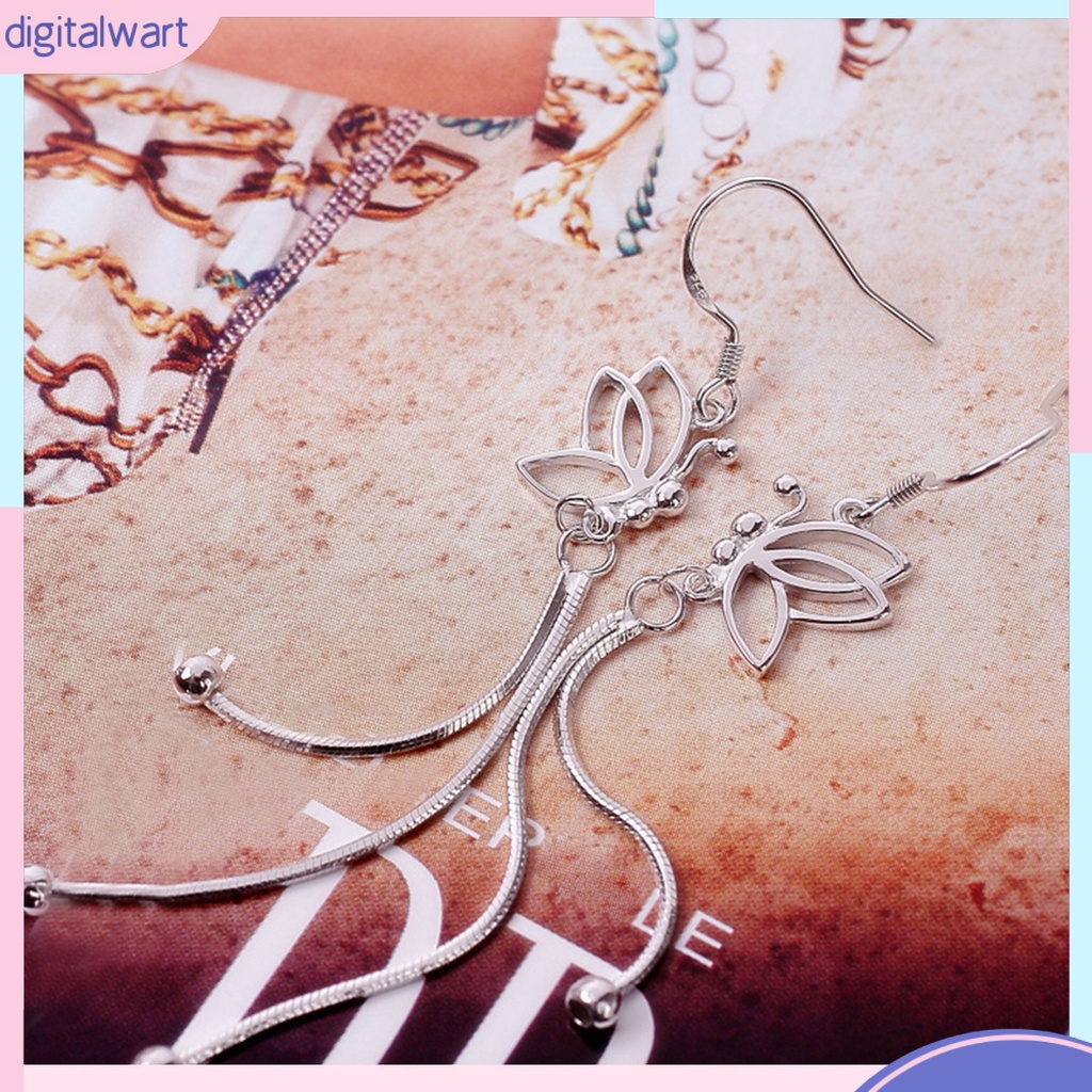 Cặp khuyên tai dành dây dài phối hình cánh bướm sang trọng thời trang dành cho nữ