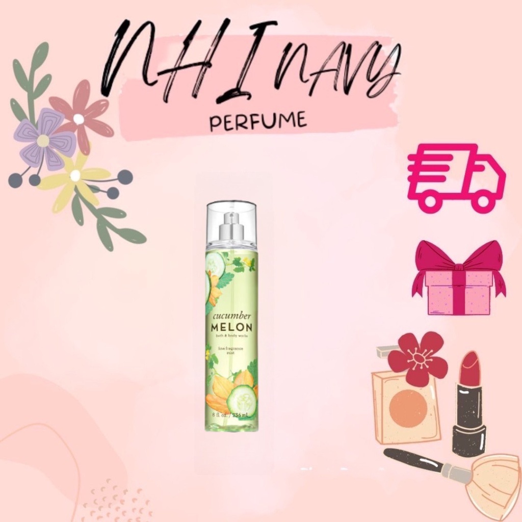 Xịt thơm Bath & Body Works Fine Fragrance Mist Hương Cucumber Melon