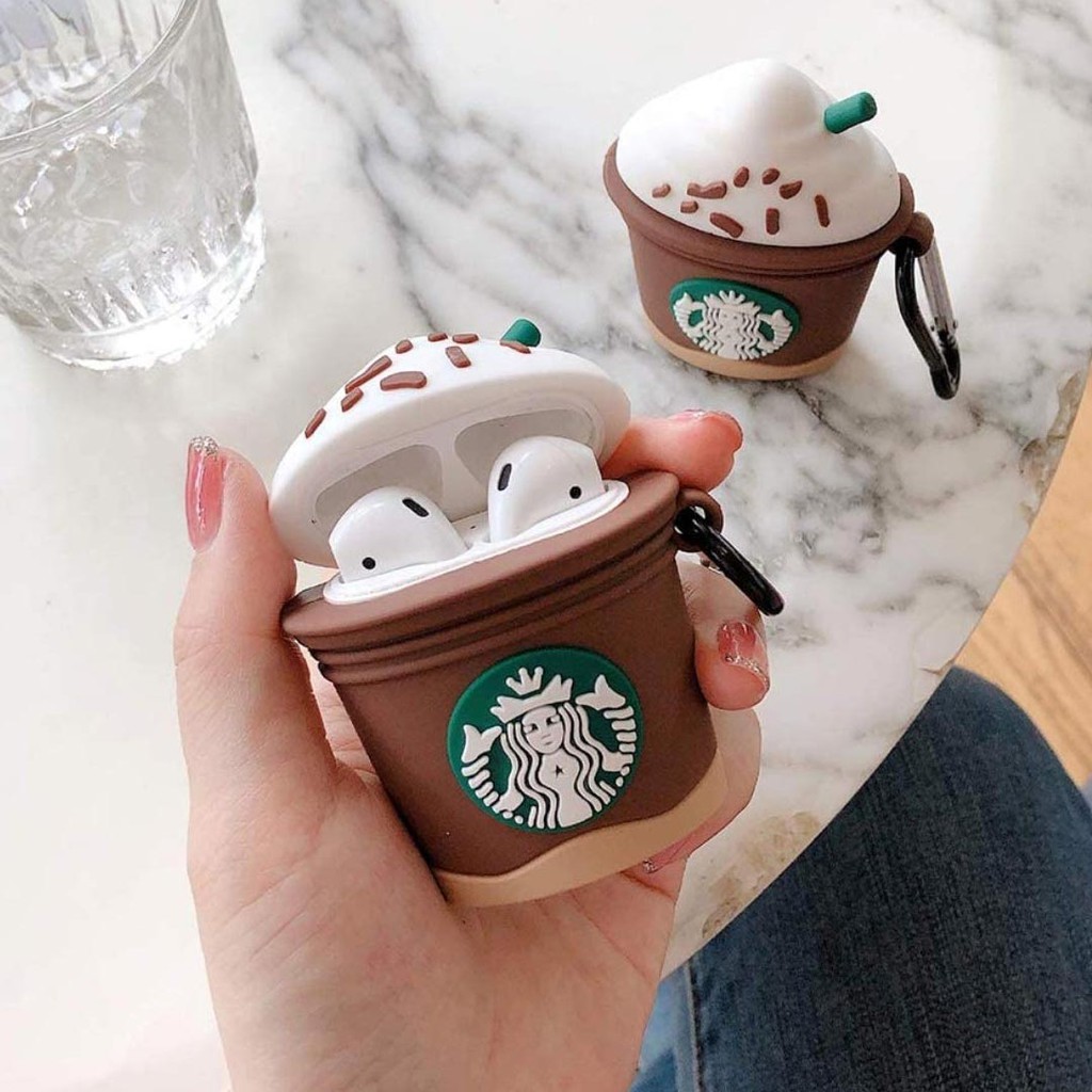 Vỏ bảo vệ tai nghe i11,i12,Airpod 1,2/Pro Hình Starbucks Cafe Nâu  - Ốp Đựng Tai Nghe bluetooth airpods