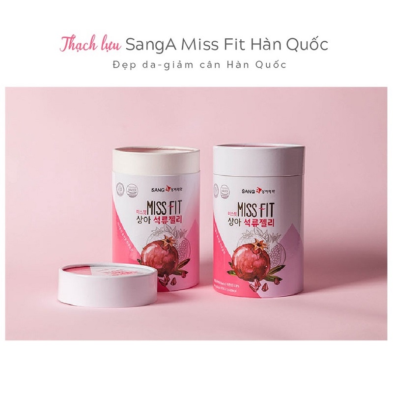 Thạch Lựu Bổ Sung Collagen SangA Miss Fit Hàn Quốc, Hộp 30 Gói * 20g, Giúp Làm Đẹp Da, Giảm Cân Hiệu Quả - hoanggamkorea
