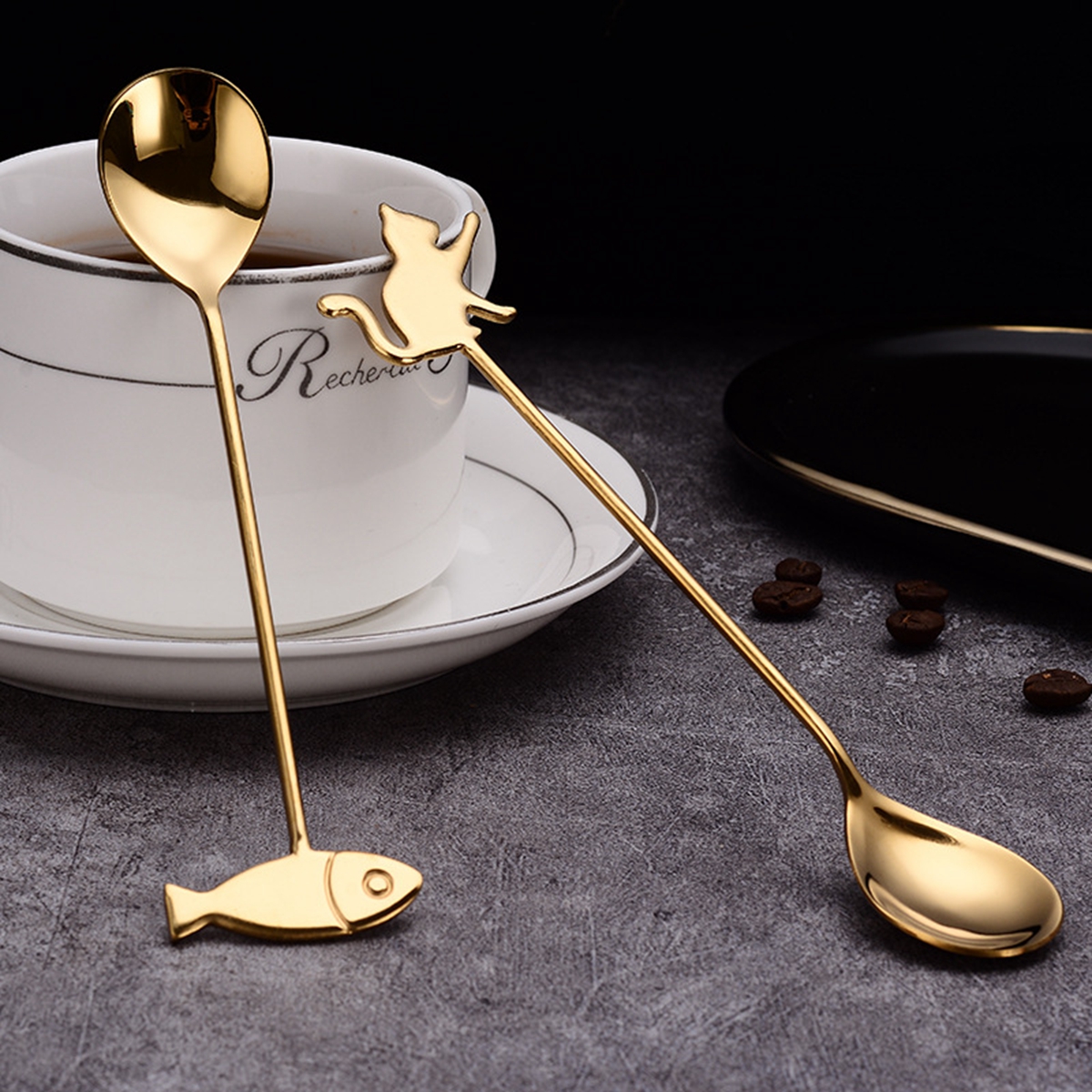 Muỗng Khuấy Cà Phê Hình Mèo Bằng Thép Không Gỉ Tiện Dụng | BigBuy360 - bigbuy360.vn