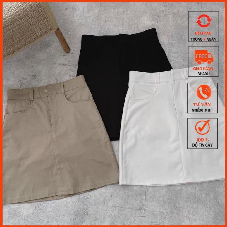 Chân Váy kaki nữ bassic form A lưng cao có quần trong m506 | BigBuy360 - bigbuy360.vn