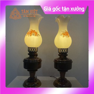 [Đèn Thờ Gỗ Gụ Cao Cấp 100%] Kiểu Đèn Dầu D15