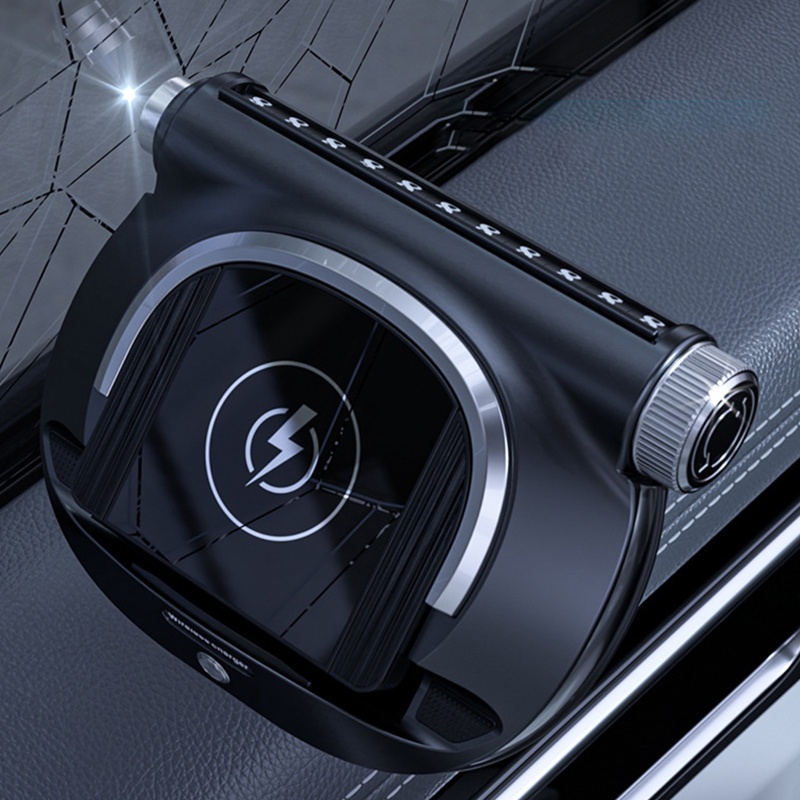 Bộ Sạc Nhanh Không Dây 15W Hỗ Trợ Thẻ Đỗ Xe Ô Tô