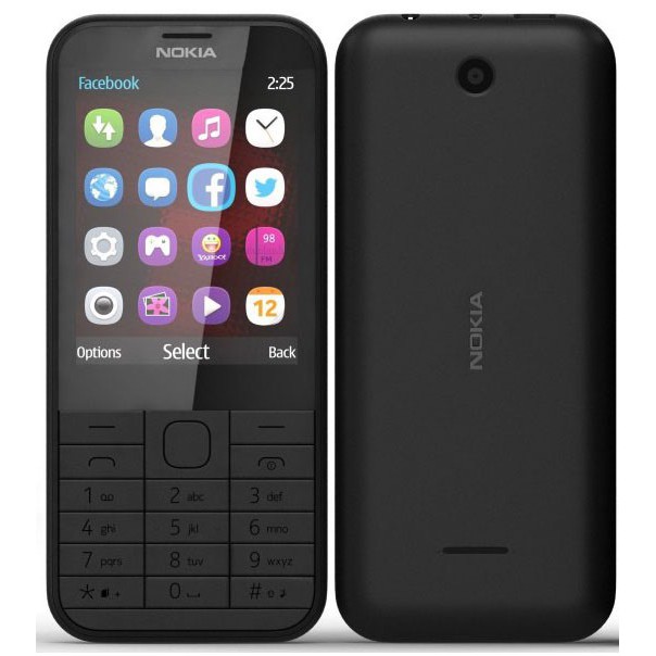 [rẻ vô địch] điện thoại nokia 225 (2 sim), main zin, tặng kèm pin sạc, bảo hành 1 tháng